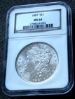 1887 MORGAN SILVER DOLLAR ~ NGC MS64 ~ A BRIGHT BEAUTY (1798014-044)