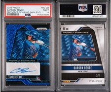 2025 Prizm - Carson Benge - Prospect Signature - Blue Shimmer FOTL - #3/8 - PSA9