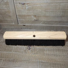 6 Better Brush 18" Floor Sweep Brush Head Wood Block Horse Hair Blend Threaded