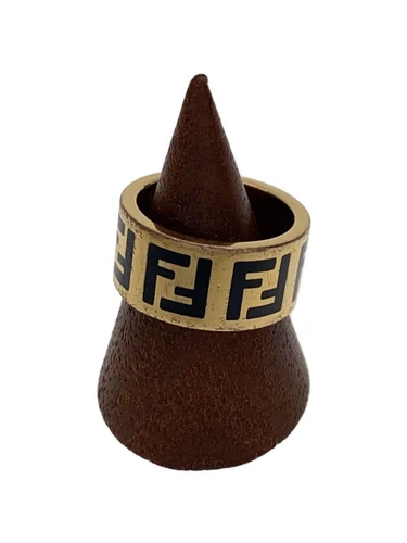 Anello FENDI Forever placcato oro misura 14 GLD uomo