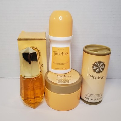 Avon Timeless 1.7 Cologne spray, Shimmering body powder, Deodorant,Skin Softener