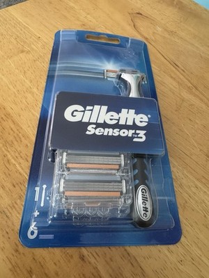Gillette Sensor3 Men's Razor with 6 Replacement Cartridges Shaving Kit