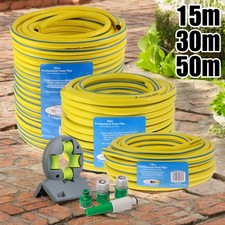 Professional Garden Hose Pipe Outdoor Hosepipe Reinforced 15m-50m Fittings Guide