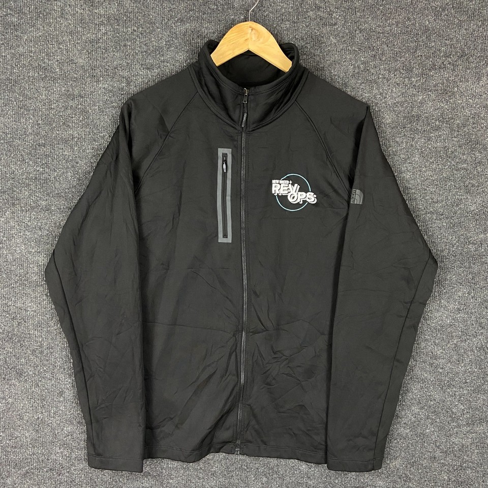 The North Face Mens Jacket Size L Black Long Sleeve Full Zip New Breed+RevOps