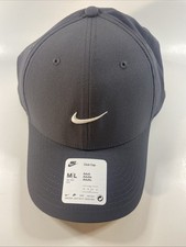 Nike Dri-Fit Club Structured Swoosh Cap Hat Grey SZ M/L Adult FV5563-068