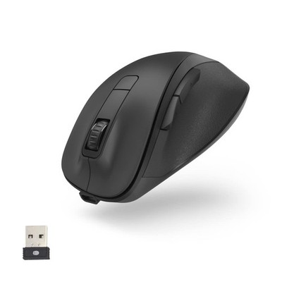 Hama Ergonomic Mouse (Wireless Mouse, 6 Buttons, 2.4 GHz, BlueWave, 800/1200/160