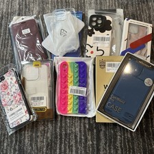 LOT OF 10 Mixed Phone Cases for Samsung Galaxy Apple iPhone LG Cell Fold Cover
