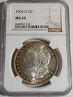 1904-O Morgan Silver Dollar - Graded NGC MS63 AMAZING Tone