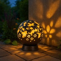 AußEnlampe Dekoleuchte Solarlampe Kugel Schmetterling Balkonlampe Led D 20 Cm