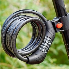 5-Digit Heavy Duty Combination Password Bike Lock Cable Bicycle Anti Theft Lock
