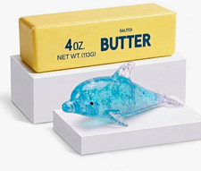 Butter Squishy and Glitter Dolphin Toy Slow Rising Sensory Fidget Novelty Kids