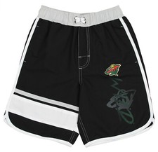 Outerstuff NHL Youth 8-20 Minnesota Wild Swim Shorts, Black