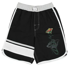 Outerstuff NHL Youth (8-20) Minnesota Wild Swim Shorts, Black