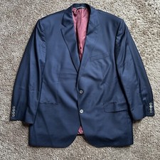 Jack Victor Ethomas 48R Napoli Navy Blue 100 Wool Blazer Sport Coat Jacket Suit
