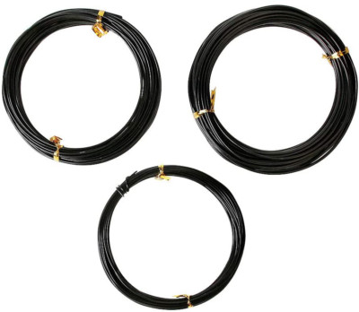 Quality Black Long Lasting Bonsai Training Wire Set of 3 Sizes