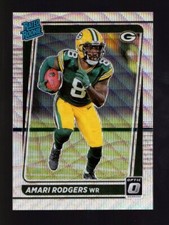2021 OPTIC PREMIUM BOX SET WAVE PRIZM #261 AMARI RODGERS RC /299 W/LINE QTY