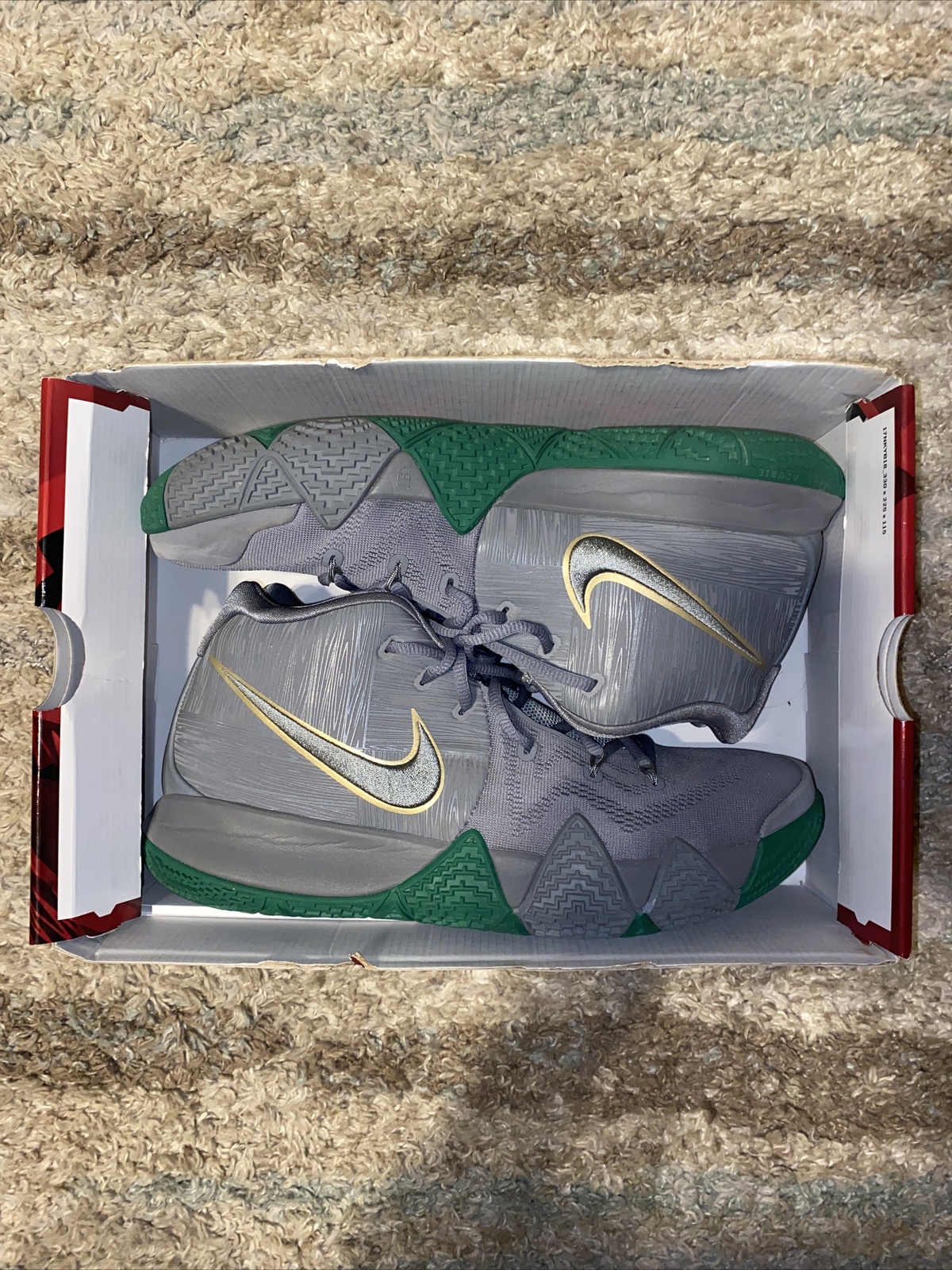 kyrie 4 gray green