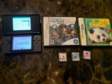 Nintendo DS Lite console Black Bundled With Games No Charger.