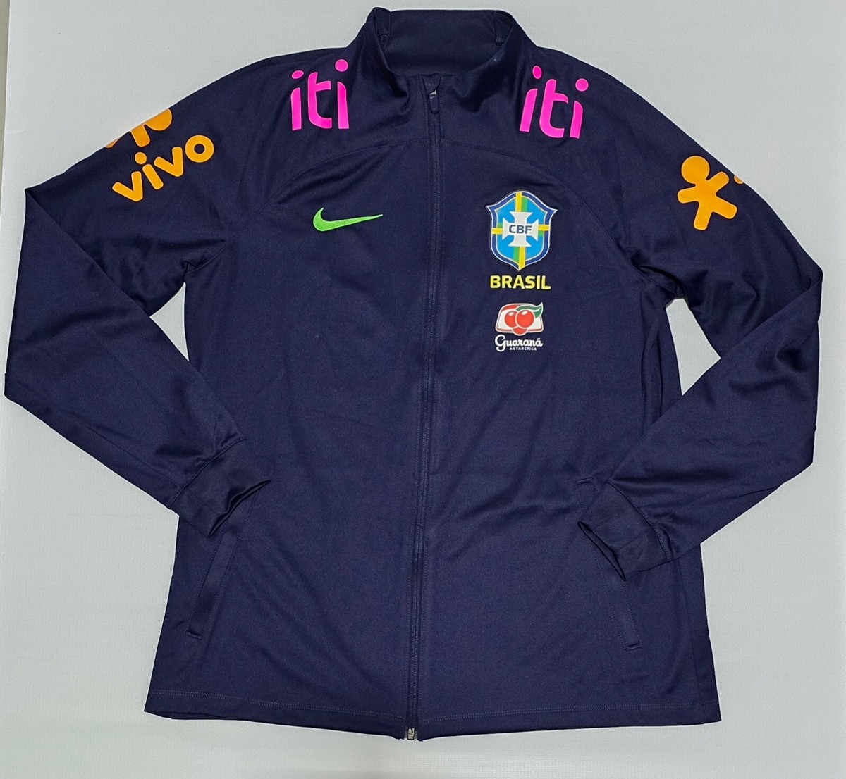 Brazil Nike Jacket 2022/ 23 Navy Blue Travel Training Jacket Men's ITI