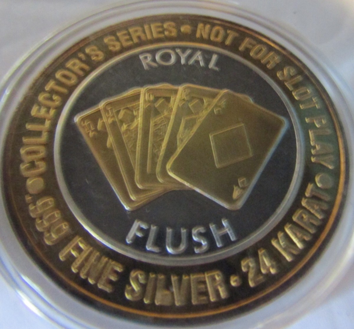 Trump Plaza Casino Atlantic City $40 Royal Flush .999 Silver