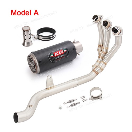 For Triumph Trident 660 2021-2023 Tiger 660 Exhaust Header Link Pipe Muffler Tip - Picture 3 of 12