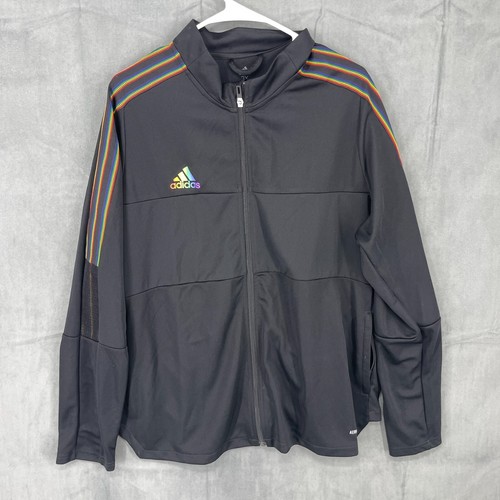 Adidas Pullover Damen 2X schwarz Rainbow Primegreen Aeroready Full Zip leicht - Bild 4 von 16