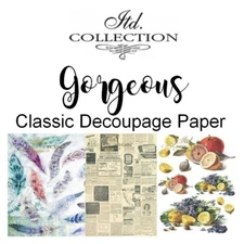 ITD COLLECTION CLASSIC DECOUPAGE PAPERS - USA BASED SELLER