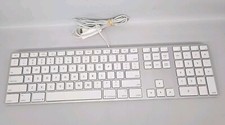 Apple A1243 Wired Mac Standard USB Keyboard w/ Numeric Keypad White EUC Tested