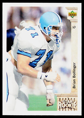 Brian Bollinger, 1992 Upper Deck Football Card, #4, San Francisco 49ers, RC