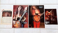 TED NUGENT LIVE~4 POSTER LOT~1977 FULL PAGE & CENTERFOLD MAGAZINE PINUP CLIPPING