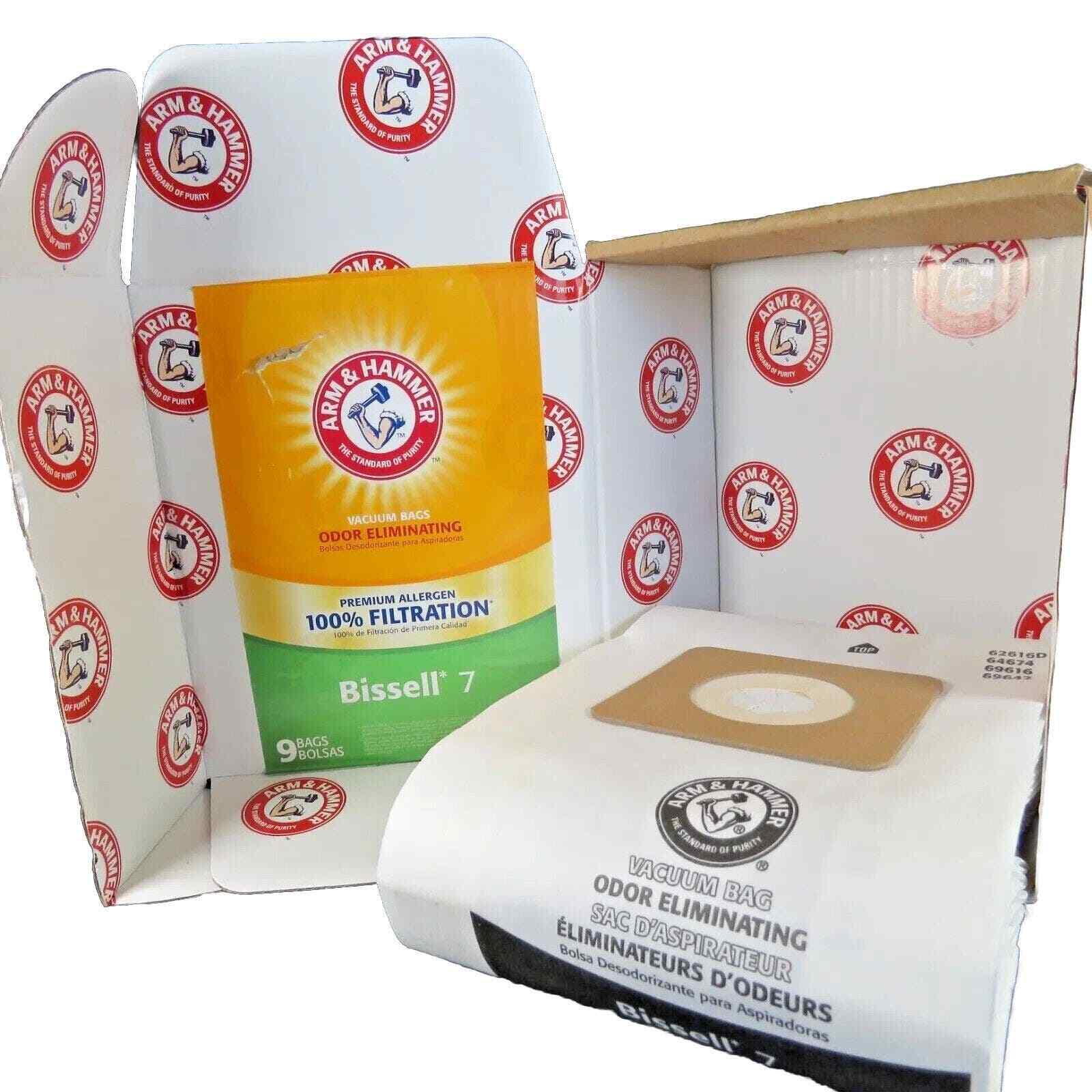 Arm & Hammer Bissell 7 Odor Eliminating Vacuum Bags 9 BAGS Premium