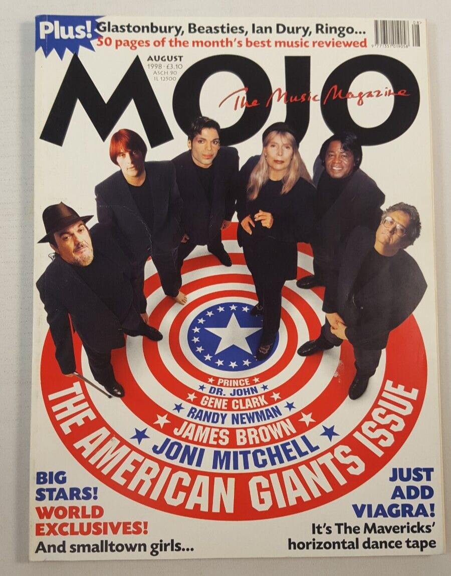 THE AMERICAN GIANTS ISSUE MOJO MUSIC MAGAZINE #57 AUGUST 1998 GLASTONBURY COVER