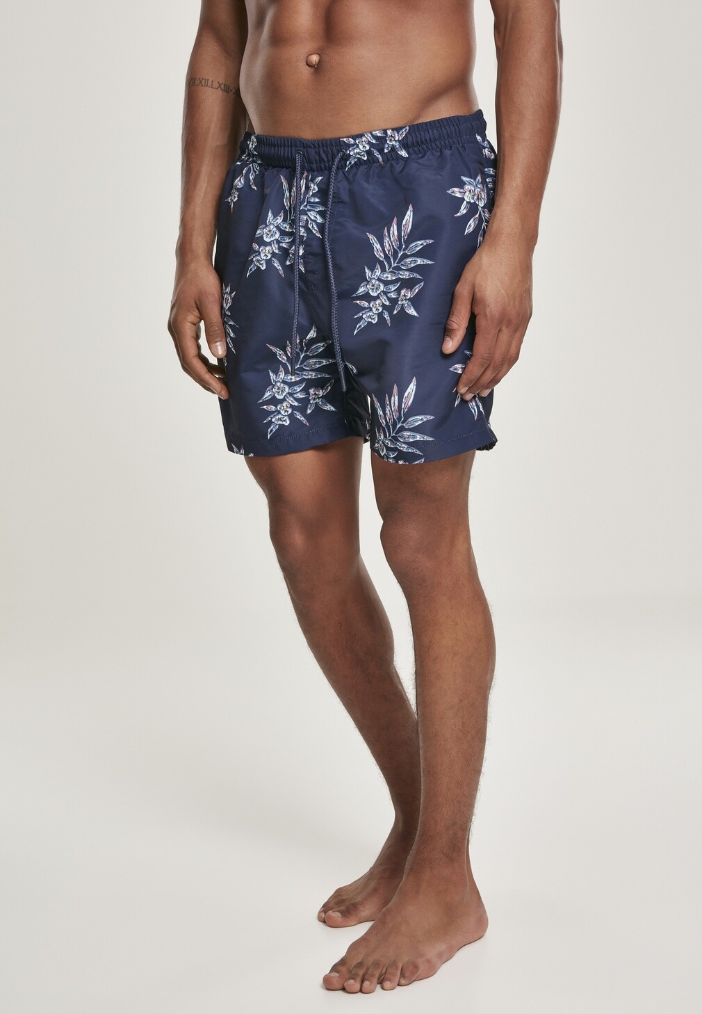 Шорты для плавания Urban Classics с рисунком Badehose Черный/Розовый