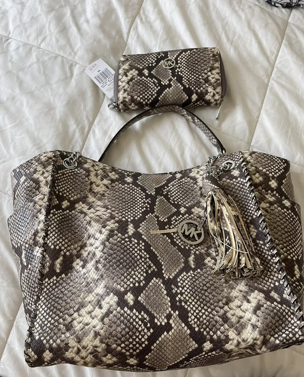 Michael kors python tote sale