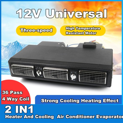 12V 3 Vents Air Conditioner Cooler & Heater Dash Evaporator for Truck Hot Rod US - Picture 2 of 11