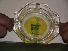 Vintage Holiday Inn Yellow Glass Ashtray