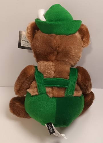 Teddy Love 'Yodel' Bear Plush Brown Teddy Stuffed Green 28 cm Vintage Bavarian - Picture 5 of 7
