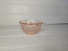 Vintage Mayfair Pink Anchor Hocking Flat Cup Open Rose Depression Glass 4x2