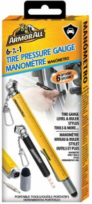 #ad Armor All 6 in 1 Tire Pressure Gauge Stylus amp; Tools Yellow ATG4 1003 YEL $9.99
