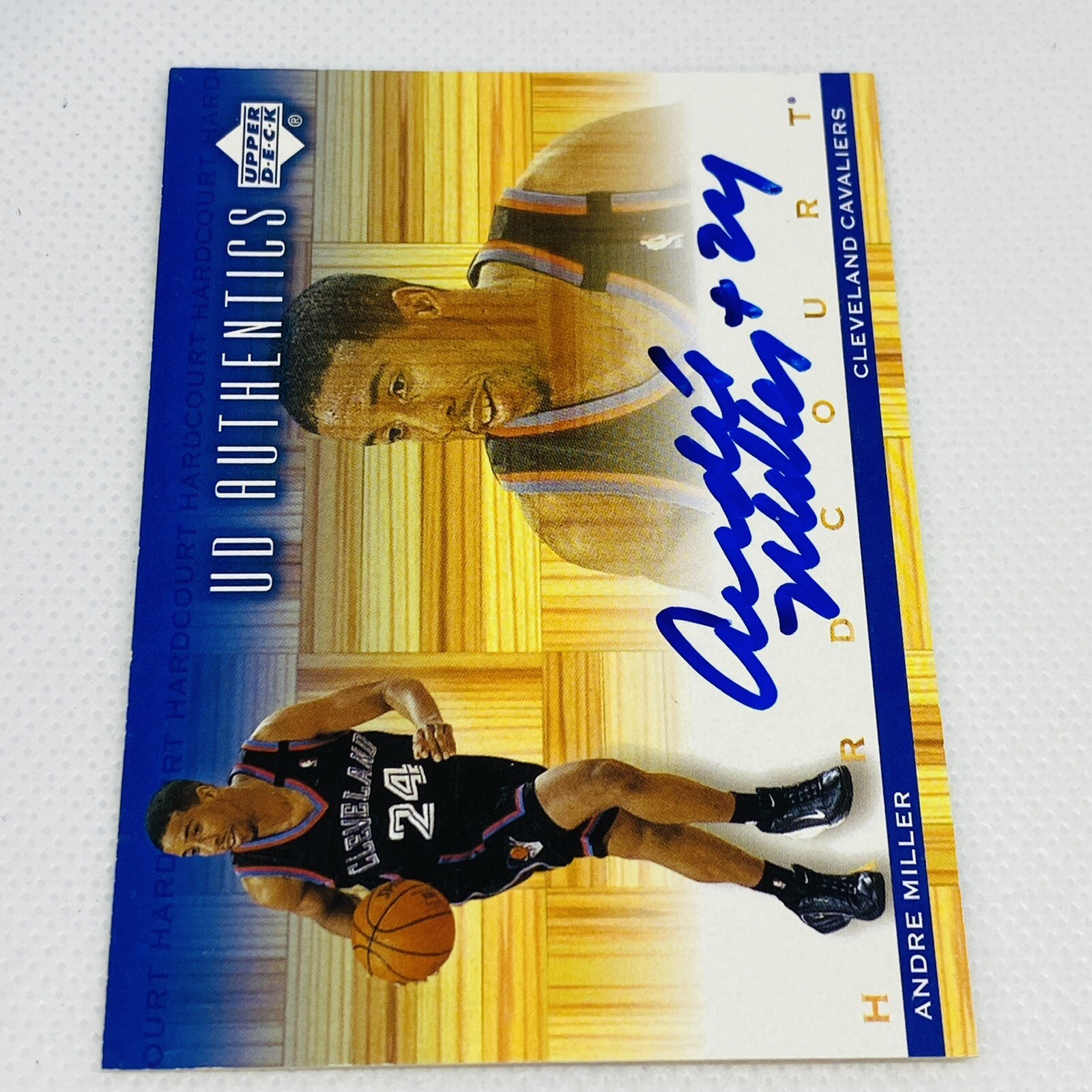 2000-01 Upper Deck Hardcourt UD Authentics Andre Miller #AM Auto Cavs !