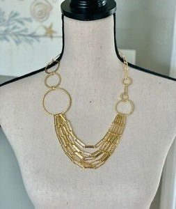 Authentic 1AR brand by UnoAerre 18k Gold Plated, Stunning UnoAerre Geometric Necklace