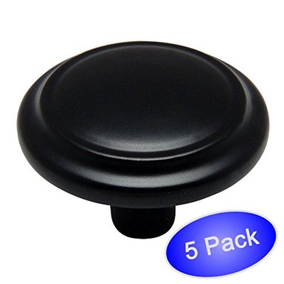 *5 Pack* Cosmas Cabinet Hardware Flat / Matte Black Knobs #799FB