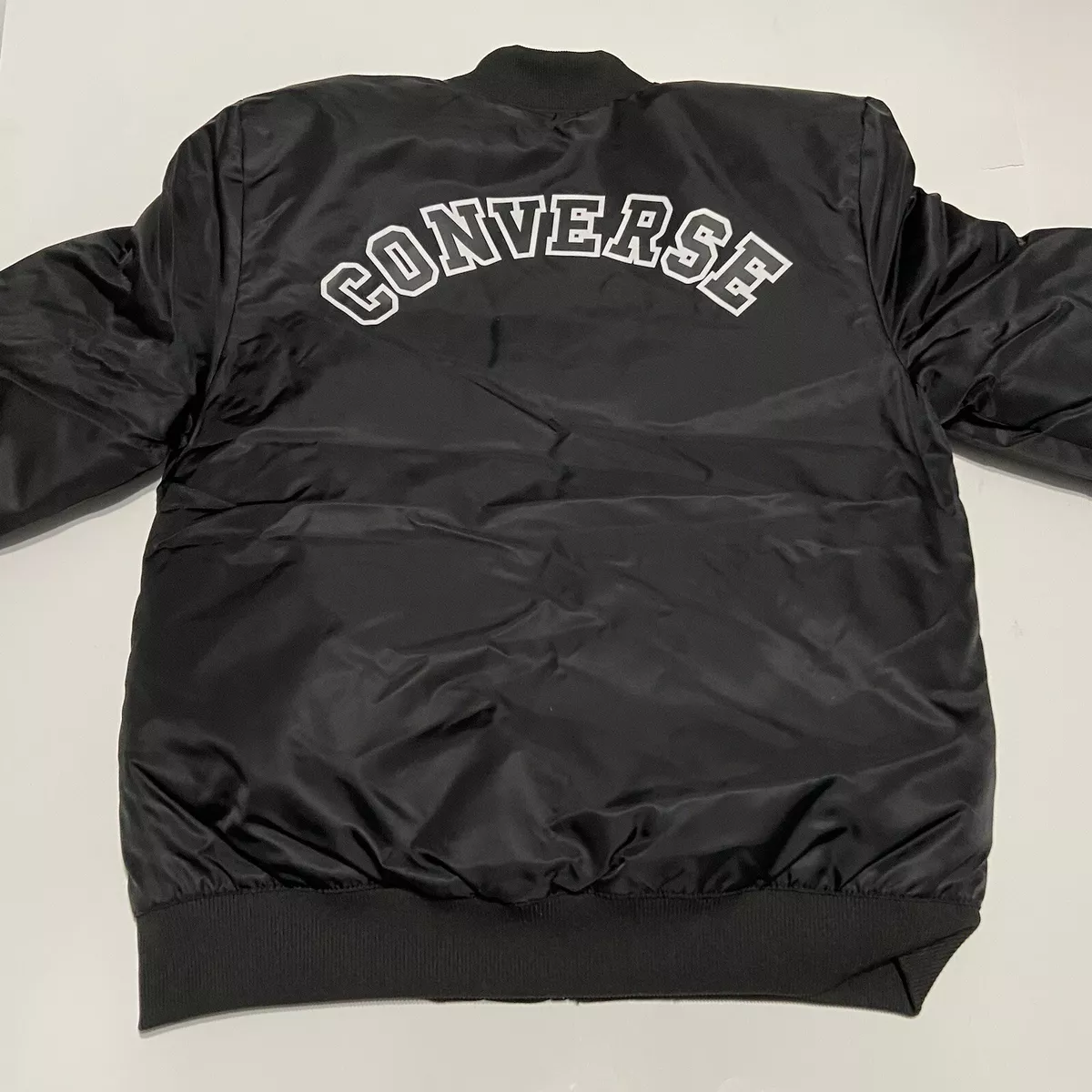 $75 Nylon | Full Jacket Coat Black Converse 12-13 Boys Bomber Kids NEW Zip eBay Large L