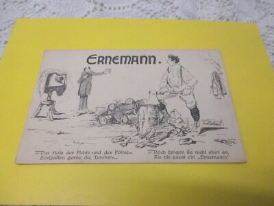 um 1918  REKLAME ERNEMANN  ( Kamera Ernemann-Werke A.G Dresden ) drucksigniert