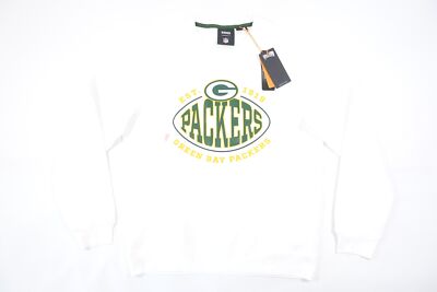 HUGO BOSS MUFF WHITE LARGE NFL GREEN BAY PACKERS TEAM SWEATSHIRT