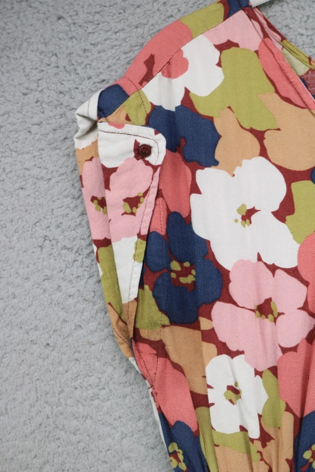 Vestido Fossil Babydoll Floral Viscosa-Talla Mediana-Cottagecore-Romántico-Suave Foto 3 de 4