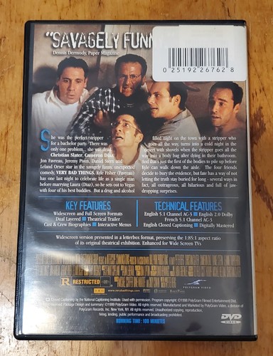 Very Bad Things - Used DVD - Christian Slater - Cameron Diaz - Picture 2 of 4