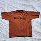 Men's VTG Harley Davidson Rust/Orange And Black Double Shirt Look Tshirt Size XL