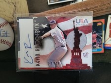 2006-07 USA Baseball Kevin Rhoderick Signatures Jersey Blue #36 Auto Jersey /150