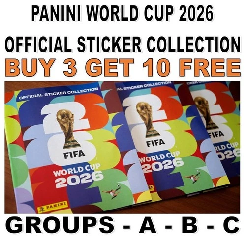 PANINI WORLD CUP 2026 STICKER COLLECTION - GROUP A - GROUP B - GROUP C BRAZIL